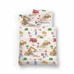 Bettwäsche Biberna Baustelle Taupe Biber