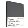 Topper Spannbettlaken Romanette Anthrazit (Jersey) -BEDSUPPLY VerkäufeBEDSUPPLY Verkäufe 0015 3