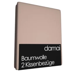 2 Kissenbezüge Damai Taupe (Renforcé)