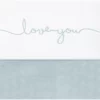 Kinderbett Bettlaken Jollein Love You Stone Green -BEDSUPPLY VerkäufeBEDSUPPLY Verkäufe 008 524 65157 8717329334960