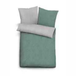 Bettwäsche Biberna Melange Uni Fichte Biber