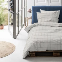 Bettwäsche Cinderella Gridde Off White Renforcé