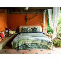 Bettwäsche Kayori Hinoki Grün Mako-Satin