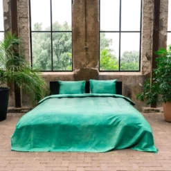 Bettwäsche Kayori Nyoko Grün Mako-Satin