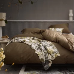 Bettwäsche Essenza Minte Cafe Noir Mako Satin