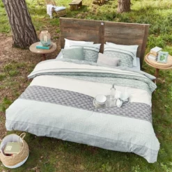 Bettwäsche Riviera Maison Pure Resort Grün Baumwolle