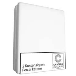 Kissenbezüge Cascina Colorini Park Lane Weiß (Perkal-Baumwolle) (2er-Set)