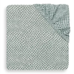 Spannbettuch Jollein Jersey Snake Ash Green