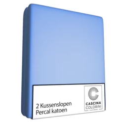 Kissenbezüge Cascina Colorini Park Lane Blau (Perkal-Baumwolle) (2er-Set)