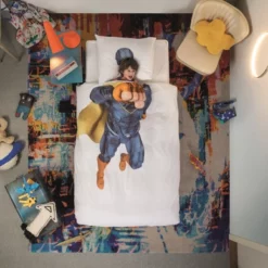Bettwäsche SNURK Superhero Blue Perkal