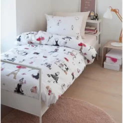Bettwäsche Beddinghouse Kids Paris Girl Pink Baumwolle