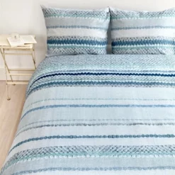 Bettwäsche Beddinghouse Made By Hand Blau Grün Renforcé