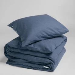 Bettwäsche Yumeko Denim Blue Flanell -BEDSUPPLY VerkäufeBEDSUPPLY Verkäufe 1duvet cover set velvet flannel denim blue 2 1p stk