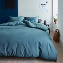 Bettwäsche Beddinghouse Organic Basic Blue Grey Baumwolle