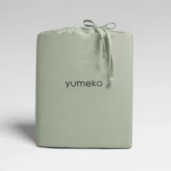 Bettwäsche Yumeko Green Mako-Satin -BEDSUPPLY VerkäufeBEDSUPPLY Verkäufe 222duvet cover set washed cotton sateen green 1 pkg2