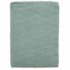 Babydecke Jollein River Knit Ash Green/Coral Fleece