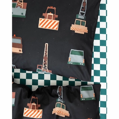 Spannbettlaken Studio Ditte Blokjes Petrol Green 5 Spannbettlaken Studio Ditte Blokjes Petrol Green – Bild 3