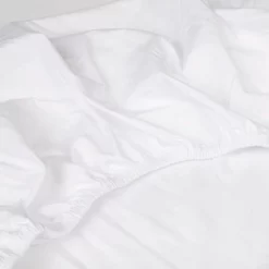 Spannbettlaken Kayori Shizu Weiß (Jersey) -BEDSUPPLY VerkäufeBEDSUPPLY Verkäufe 3 kayori hoeslaken jersey wit detail