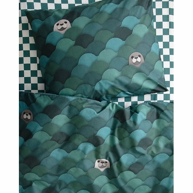 Spannbettlaken Studio Ditte Blokjes Petrol Green 6 Spannbettlaken Studio Ditte Blokjes Petrol Green – Bild 4