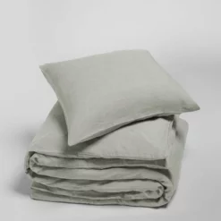 Bettwäsche Yumeko Misty Green Linon -BEDSUPPLY VerkäufeBEDSUPPLY Verkäufe 444c1256a duvet cover set washed linen misty green 2 1p stk 1 3