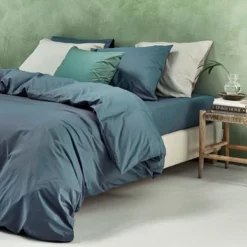 Spannbetttuch Yumeko Blue (Percal) -BEDSUPPLY VerkäufeBEDSUPPLY Verkäufe 5 8720088003794 1202.0