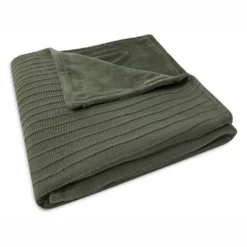 Kinderbettdecke Jollein Velvet Pure Knit Leaf Green Grün -BEDSUPPLY VerkäufeBEDSUPPLY Verkäufe 517 522 67010 8717329370531 detail 0004