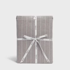 Bettwäsche Yumeko Stone Brown White Stripe Flanell -BEDSUPPLY VerkäufeBEDSUPPLY Verkäufe 6duvet cover set velvet flannel stone brown stripe 1 pkg v2