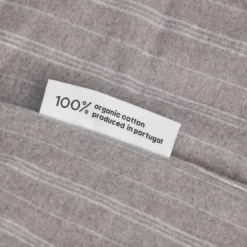 Bettwäsche Yumeko Stone Brown White Stripe Flanell -BEDSUPPLY VerkäufeBEDSUPPLY Verkäufe 6duvet cover set velvet flannel stone brown stripe 4 lbl v2