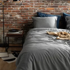 Bettwäsche Damai Groove Grey Flanell