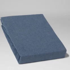 Spannbetttuch Yumeko Denim Blue (Flanell)