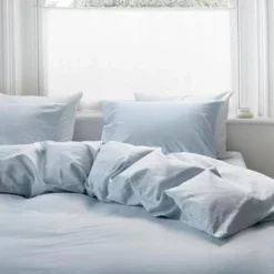 Bettwäsche Yumeko Sky Blue Mako-Satin