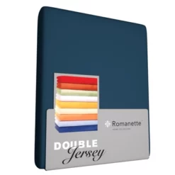 Spannbettlaken Romanette Türkis (Double Jersey)