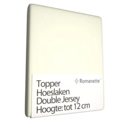 Topper Spannbettlaken Romanette Elfenbein (Double-Jersey)