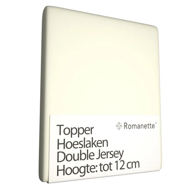 Topper Spannbettlaken Romanette Elfenbein (Double-Jersey) 3 Topper Spannbettlaken Romanette Elfenbein (Double-Jersey)