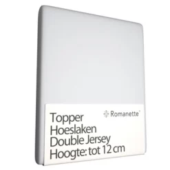 Topper Spannbettlaken Romanette Silber (Double Jersey)