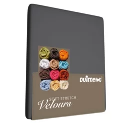 Spannbettlaken Duimelot Kinder Anthrazit (Velours)