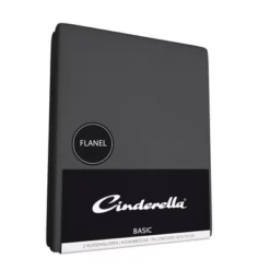 Kissenbezug Cinderella Anthrazit (Flanell) (Set Von 2)