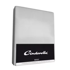 Kissenbezug Cinderella Light Grey (Baumwollsatin) (Set Von 2)