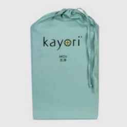 Doppeltes Split Topper Spannbettlaken Kayori Shizu Grün (Perkal)