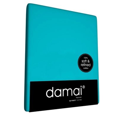 Double Split Topper Spannbettlaken Damai 15 Cm Turquoise (Baumwolle) 3 Double Split Topper Spannbettlaken Damai 15 Cm Turquoise (Baumwolle)
