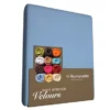 Spannbettlaken Romanette Blau (Velours) -BEDSUPPLY VerkäufeBEDSUPPLY Verkäufe Velours blue