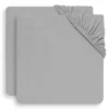 Spannbettuch Jollein Jersey Soft Grey (2 Stück)