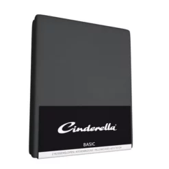 Kissenbezug Cinderella Anthrazit (Baumwolle) (Set Von 2)