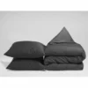 Bettwäsche Yumeko Dark Grey Perkal -BEDSUPPLY VerkäufeBEDSUPPLY Verkäufe bc1015zka duvet cover set percale dark grey 2 2p