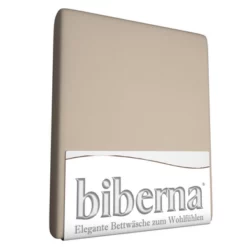 Feinjersey-Spannbetttuch Biberna Natur Objektbereich
