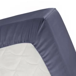 Boxspring / Wasserbett Spannbettlaken Damai Dark Blue (Baumwolle) -BEDSUPPLY VerkäufeBEDSUPPLY Verkäufe c 48 hl onder dark blue 13