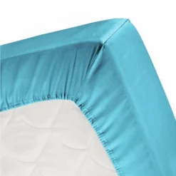 Double Split Topper Spannbettlaken Damai 15 Cm Turquoise (Baumwolle) 9 Double Split Topper Spannbettlaken Damai 15 Cm Turquoise (Baumwolle) -BEDSUPPLY VerkäufeBEDSUPPLY Verkäufe c 63 hl onder turquoise 2