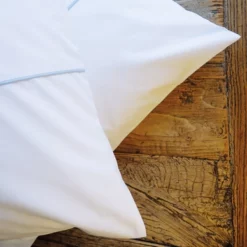 Kissenbezüge Cascina Colorini Divina Weiß-Blau (Perkal-Baumwolle) (2er-Set)