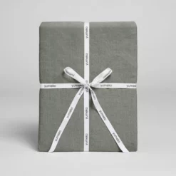 Bettwäsche Yumeko Stone Green Linon -BEDSUPPLY VerkäufeBEDSUPPLY Verkäufe dc3687a duvet cover set washed linen stone green 1 pkg1