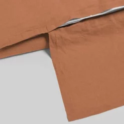 Bettwäsche Yumeko Terracotta Linon -BEDSUPPLY VerkäufeBEDSUPPLY Verkäufe dduvet cover set washed linen terracotta 3 dtl